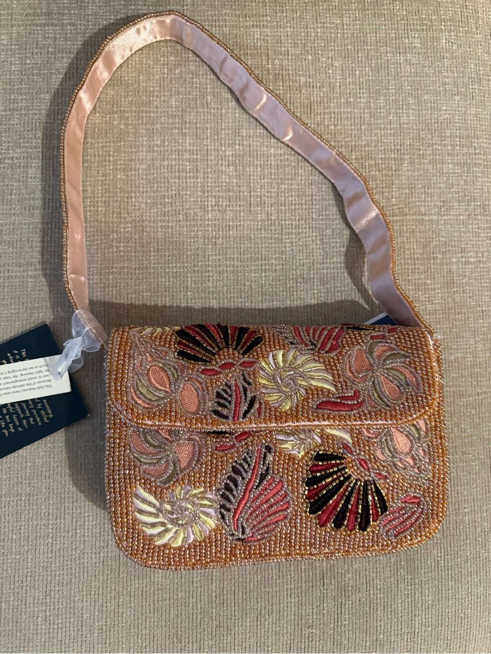 ONE DAY SPECIAL SHIP & SALE Beaded fall shell bag - fair price from strap beads